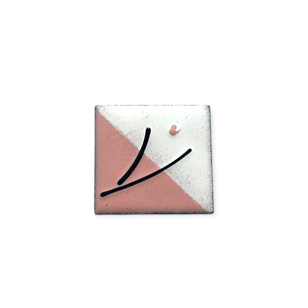 60s MCM Enamel and Copper Square Pin/Brooch